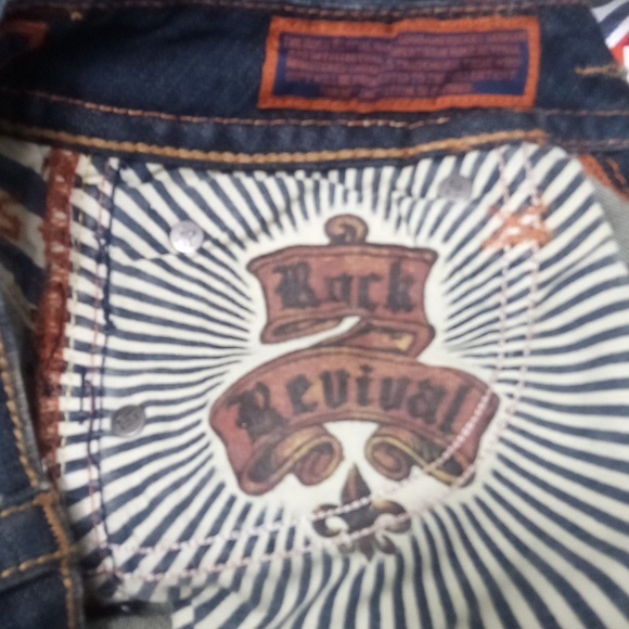 Rock Revival Women's 26 Bootcut Patti Dark Flap Pockets Distressed - Picture 9 of 13